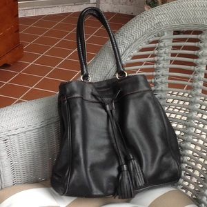 Cole Haan Black Drawstring Tote